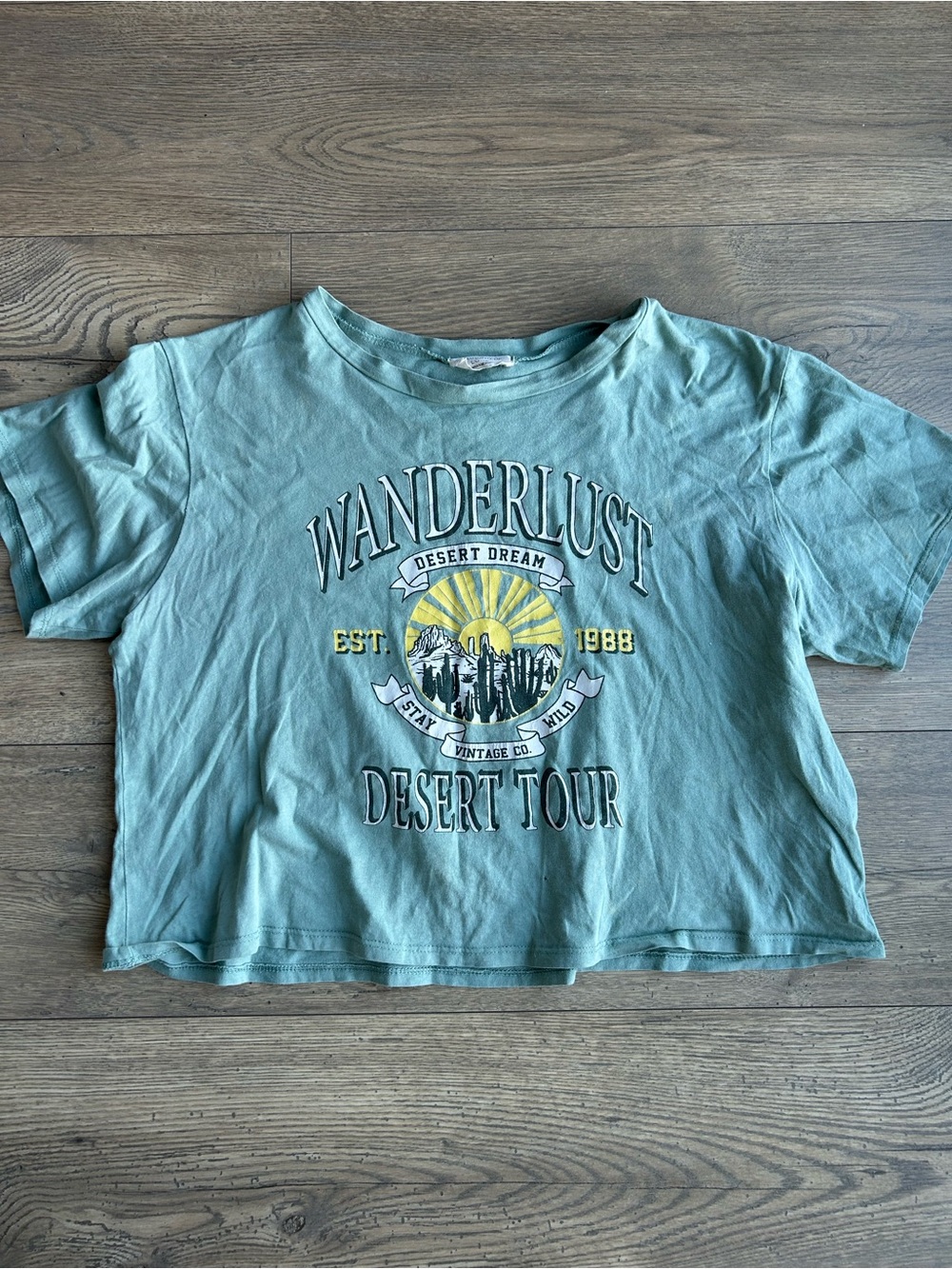 Philosophy of Love Wanderlust Desert Tour Cropped Graphic Tee